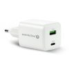  everActive GaN SC-450Q wall charger with USB socket and USB-C PD PPS QC4+ 45W 