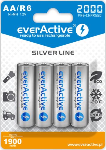 everActive R6 / AA 2000mAh 1.2 V Ni-Mh rechargeable battery, 4 pcs