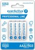 4x rechargeable everActive R03/AAA Ni-MH 1050 mAh ready to use