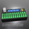 LiitoKala Lii-S12 12-Slot 18650 Battery charger For 20700 26650 21700 14500 10440 16340 1.2V 3.7V battery