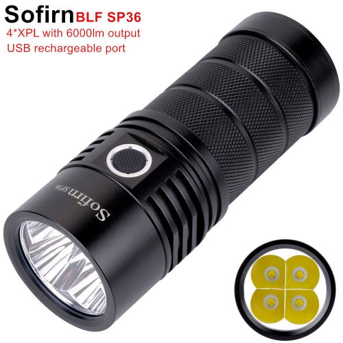 Sofirn SP36 4x XP-L2 6000LM Q8 Driver Multiple Operation Procedure 2A Fast USB Rechargeable Flashlight