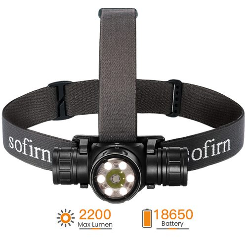 SOFIRN HS21 LED Rechargeable Red Headlamp USB Charging Headlight