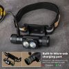 Sofirn D25LR Rechargeable Headlamp, with LH351D 5000K White Led and SST20 DR 660 nm Red LED, Micro USB Charging Port