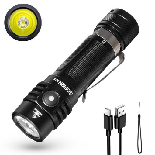 Sofirn SC03 Lantern 2000LM Powerful 2-in-1 Flashlight Rechargeable Camping  Light Outdoor Torch with Combo Side Light