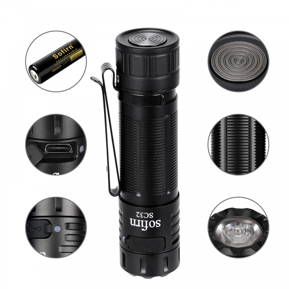 Sofirn SC03 Camping Light 2-in-1 2000LM Powerful Flashlight USB C  Rechargeable 21700 Lantern Outdoor Torch with Combo Side Light - AliExpress