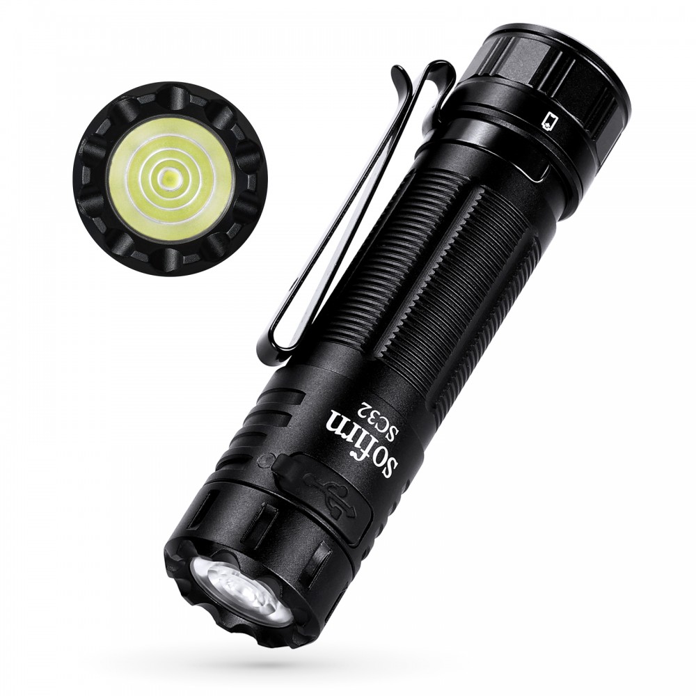 Sofirn SP70 Ultra bright 26650 LED Flashlight High Power 5500LM Tactical  18650 Light XHP70.2 With ATR 2 Groups Ramping