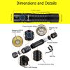 Wurkkos FC11 USB-C Rechargeable LED Flashlight 18650 1300lm LH351D with Magnetic Tail 2 Groups