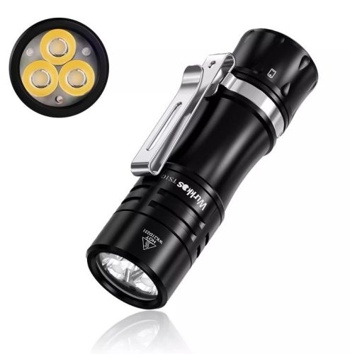 Wurkkos TS10 Powerful Mini 14500 EDC Flashlight with 3* 90 CRI LEDs and Single Color Aux ,Anduril 2.0