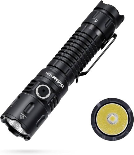 Wurkkos TD04 XHP50D HI Rechargeable Flashlight USB-C 3000 lumens Torch IP68 Waterproof EDC Tail Switch,21700 Battery Two Mode Group Tactical