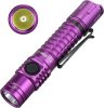 Wurkkos FC12 Tactical EDC Flashlight Super Bright Torch 2000Lumens with SFT40 LED, IPX-8 Waterproof Level Emergency LED Light for Camping Hiking Fishing Cycling(Purple)