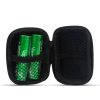 carrying zipper case designed to hold 2 pc 21700/18650 Batteries